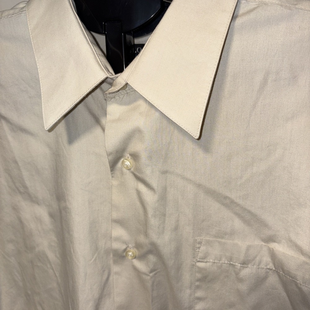 Alexander Julian Colours Shirt Mens 2XL Beige Long Sleeve Button Down Dress